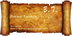 Barna Tessza névjegykártya